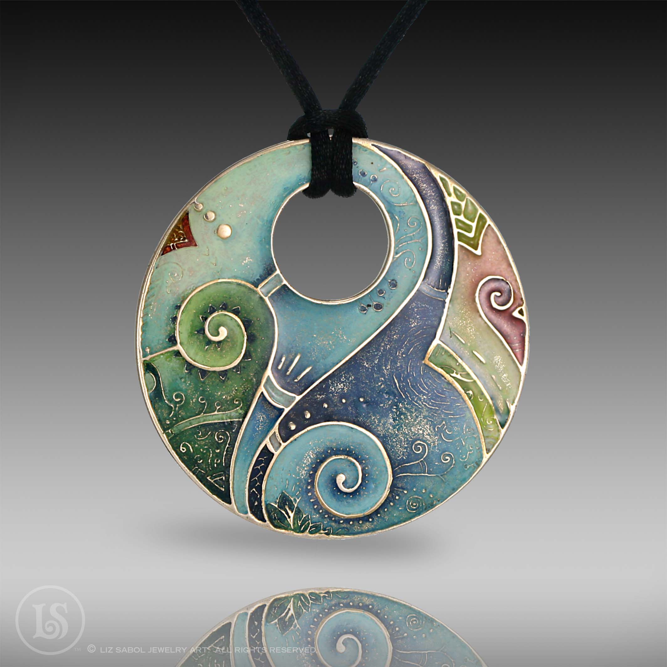 Fern Pendant, Bronze