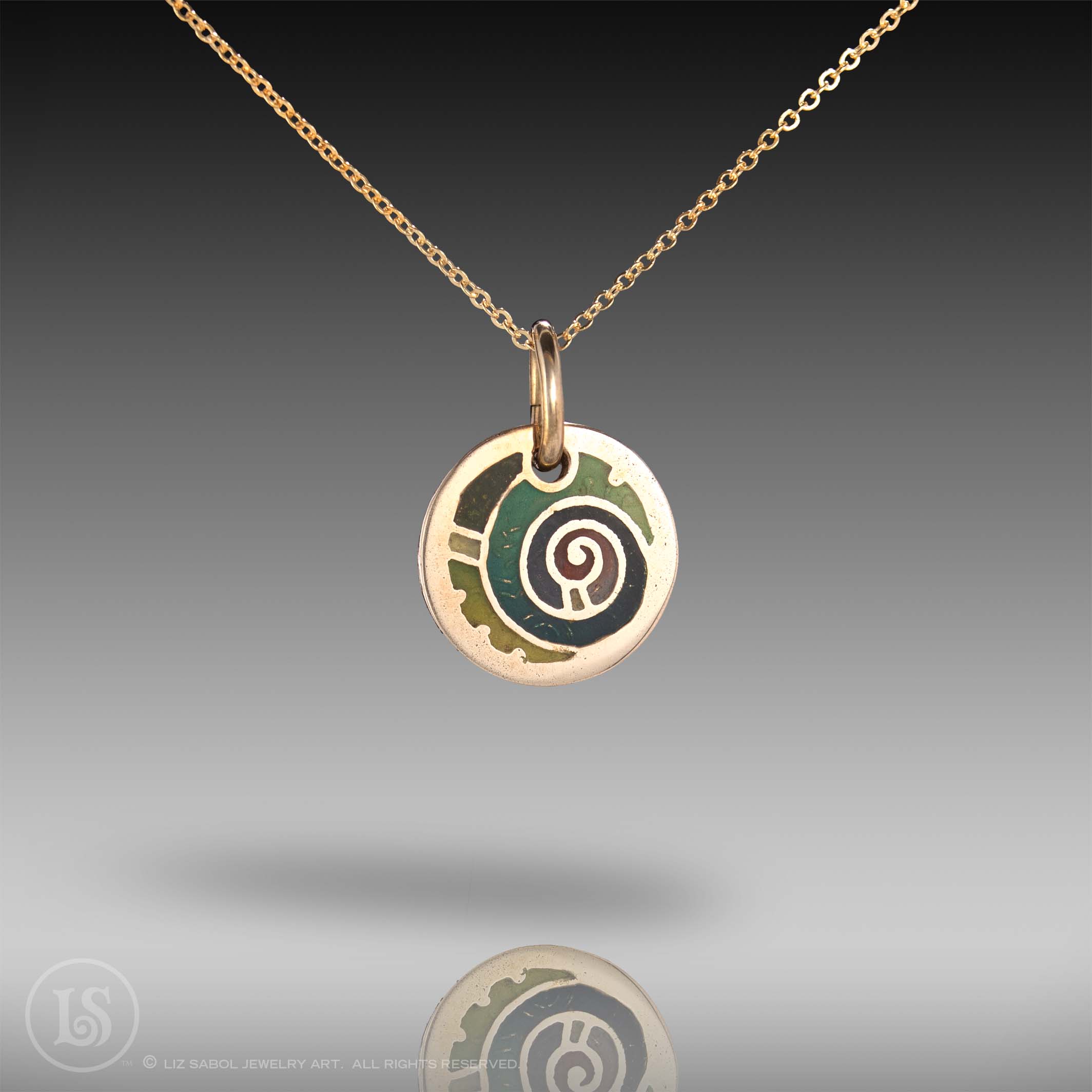 Spiral Pendant, Bronze
