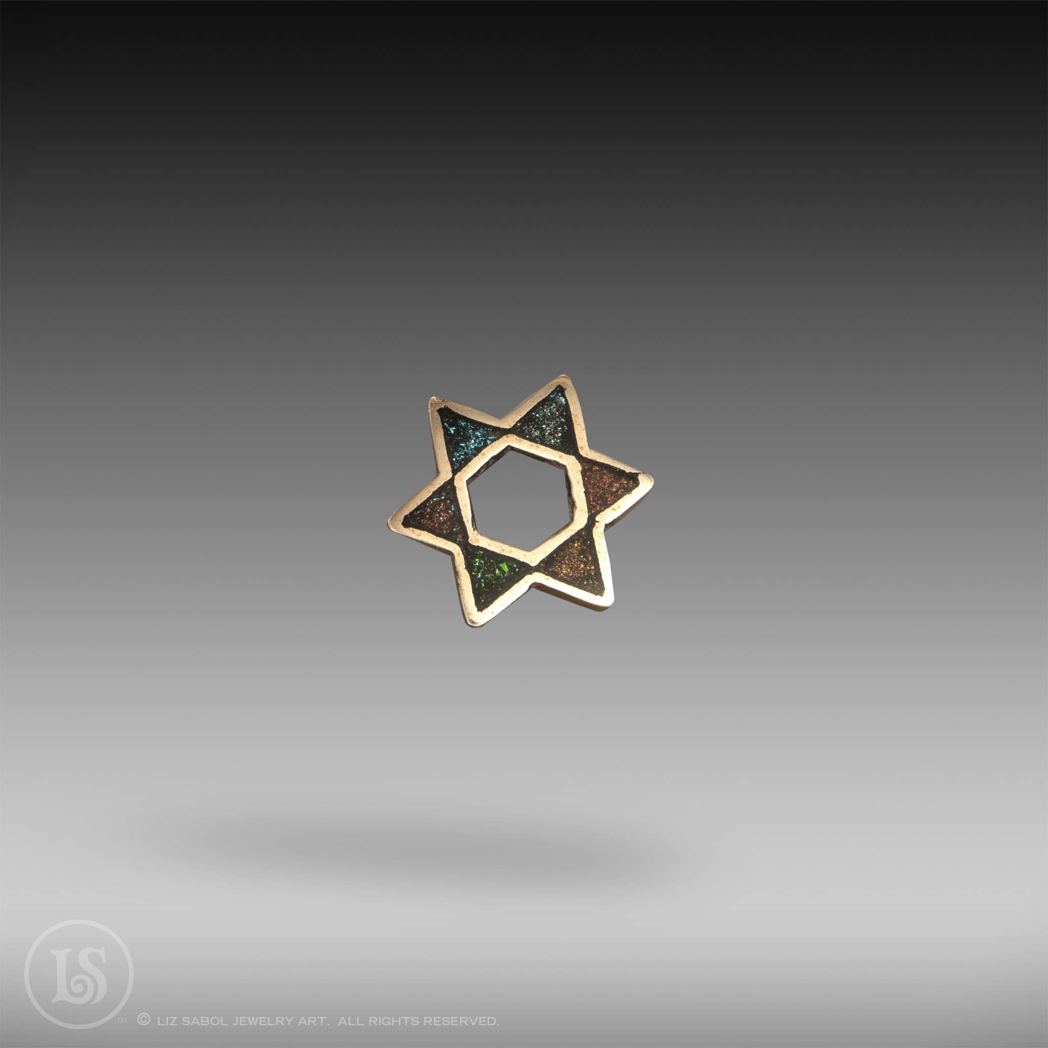 Star of David Pin, Bronze