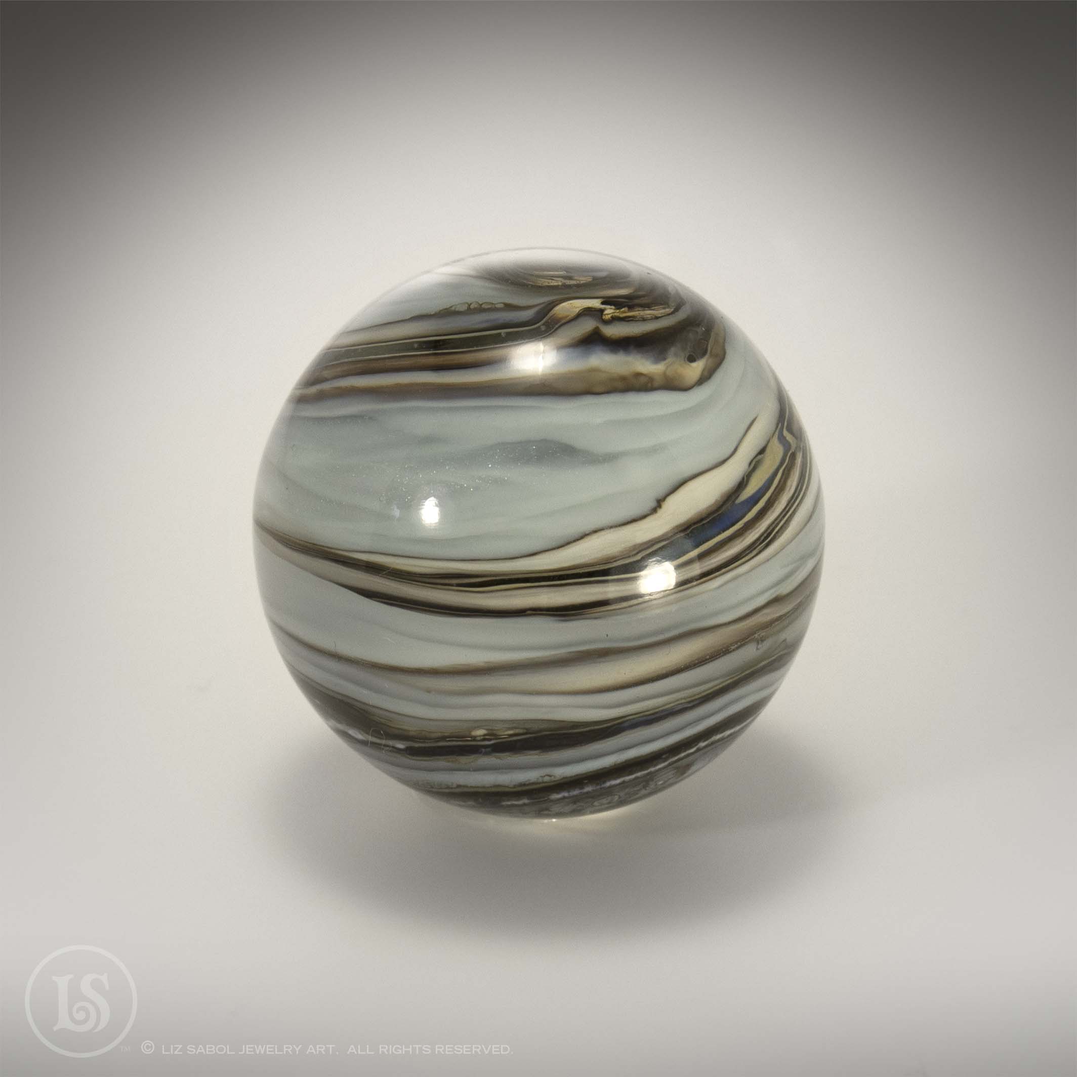 Copper Twist Marbles, Glass